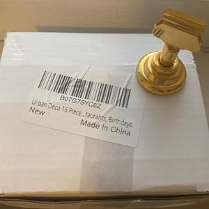 16 piece Card Name or Number Holder - Gold tone